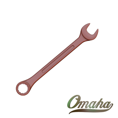 Custom derby cover design - wrench
