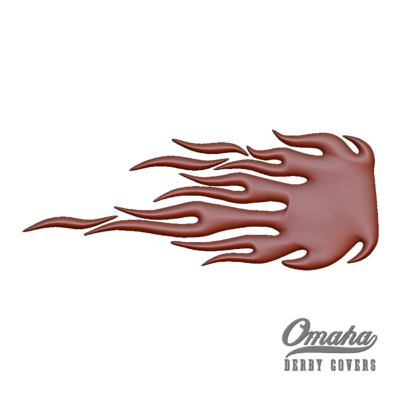 Custom derby cover design - flames
