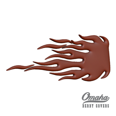 Custom derby cover design - flames