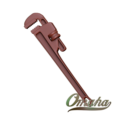 Custom derby cover design - pipe wrench