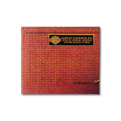 Harley Davidson 1992 Full Line Mini Brochure Front Cover Image