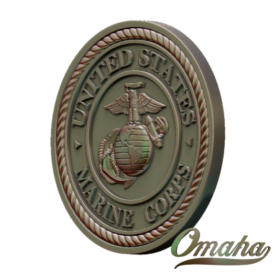 Custom derby cover design - USA Marine corps with rope