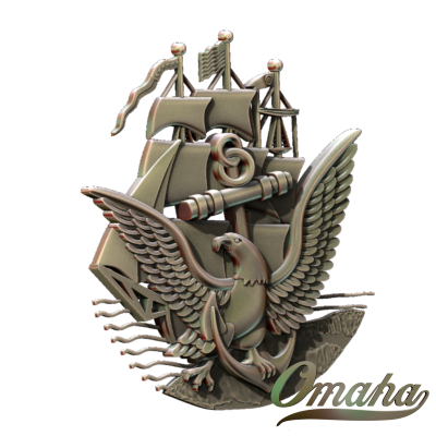 Custom derby cover design - ship with eagle