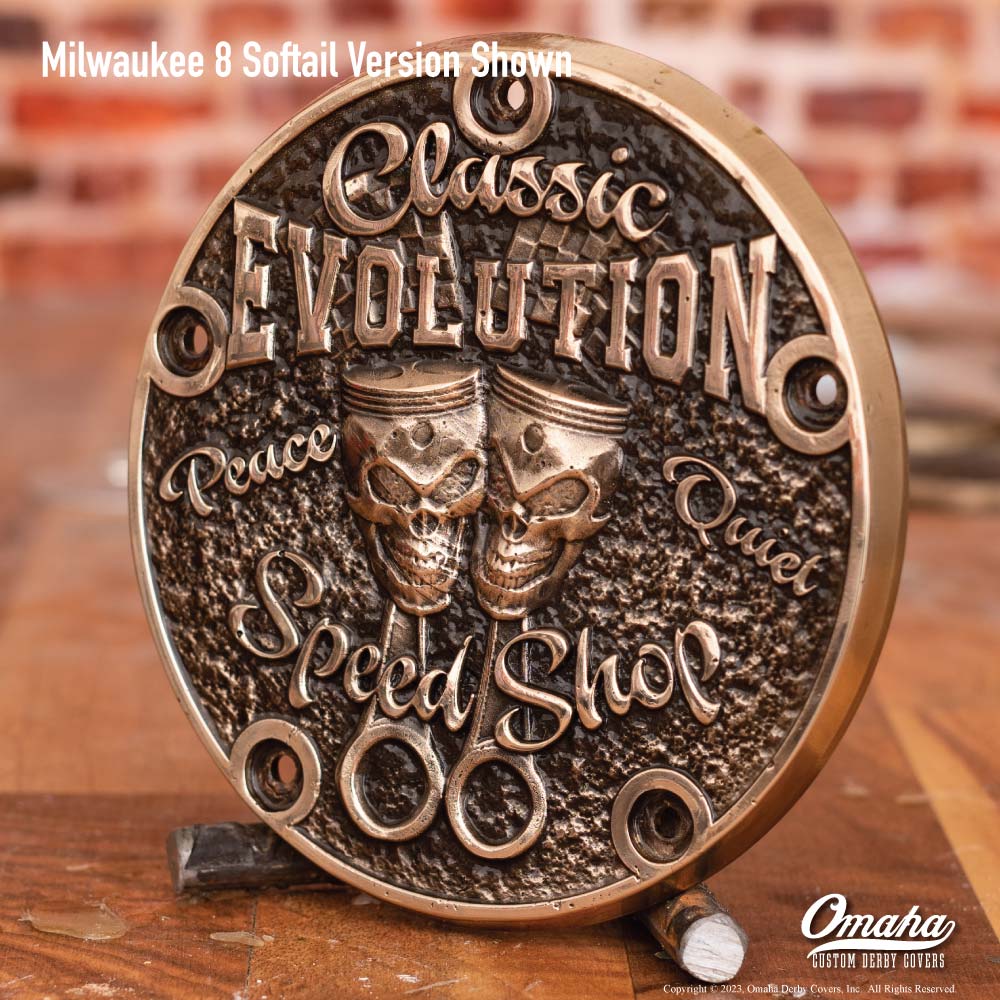 Classic Evolution Speed Shop custom derby cover