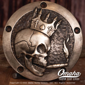 The Skeleton King Custom Derby Cover