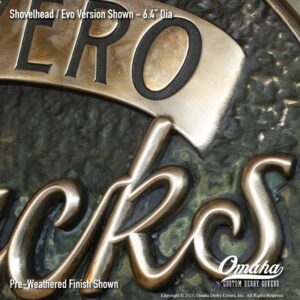 Custom derby cover for Harley-Davidson motorcycles with Zero Fucks Given design