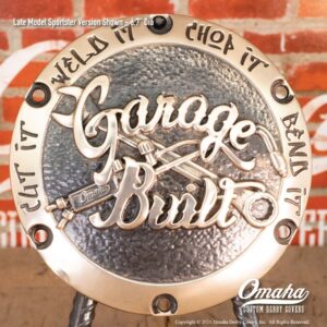 Custom Derby Cover for Harley-Davidson Sportster model with Garage Built Design