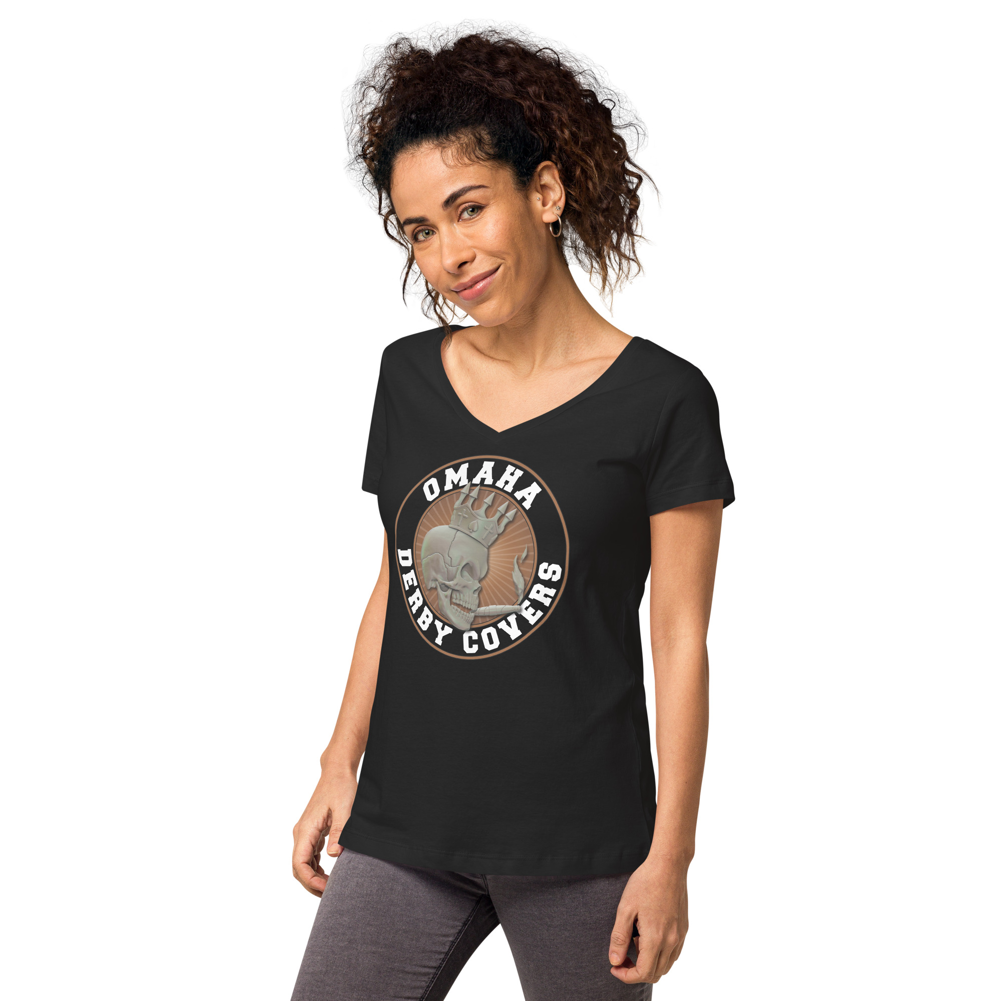 Omaha Derby Covers Skeleton King Women's Tee - Image 4
