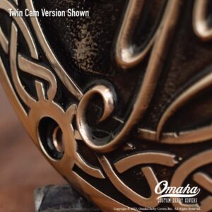 Custom derby cover for Harley Davidson motorcycles with Fuck You design