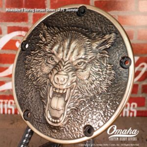 Lone Wolf Custom Derby Cover for Harley-Davidson motorcycles