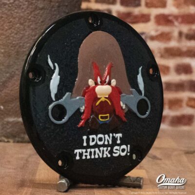 Custom harley davidson derby cover with Yosemite Sam graphics