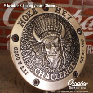 Hoka Hey Motorcycle Challenge Custom Derby Cover Hand Cast Bronze Catalog Version