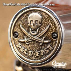 Custom Timing Cover - Jolly Roger and Hold Fast Lettering