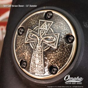 Irish Cross custom timing cover for Harley-Davidson Twin Cam motor