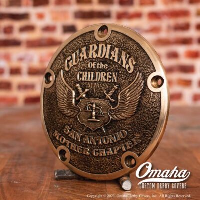 Custom derby cover for Harley Davidson motorcycle
