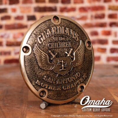 Custom derby cover for Harley Davidson motorcycle