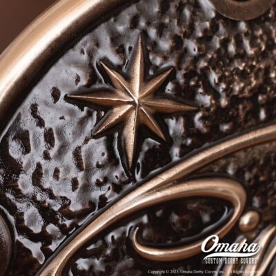 Custom derby cover for Harley davidson motorcycle