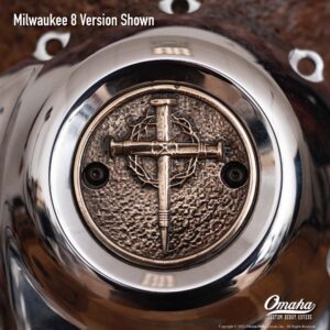Custom timing cover for harley davidson Milwaukee 8 motor with Nail Cross design