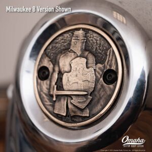 Custom timing cover for harley davidson milwaukee 8 motor with Christian warrior / Knight Templar design