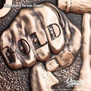 Custom derby cover for Harley-Davidson motorcycle with Anchor and fists and 