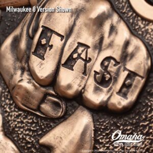 Custom derby cover for Harley-Davidson motorcycle with Anchor and fists and 