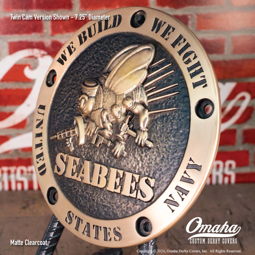 US Navy SeaBees custom derby cover