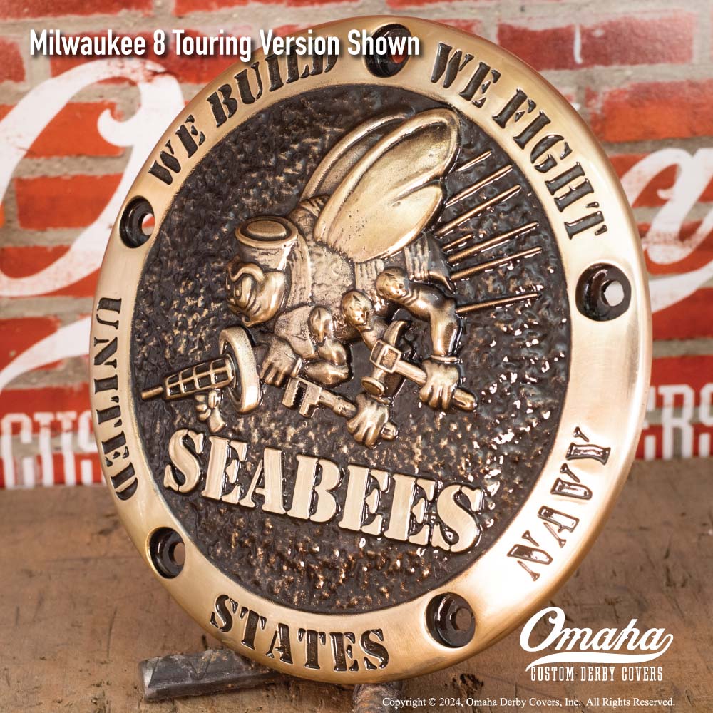 US Navy - Seabees - We Build - We Fight Custom Derby Cover - Image 3