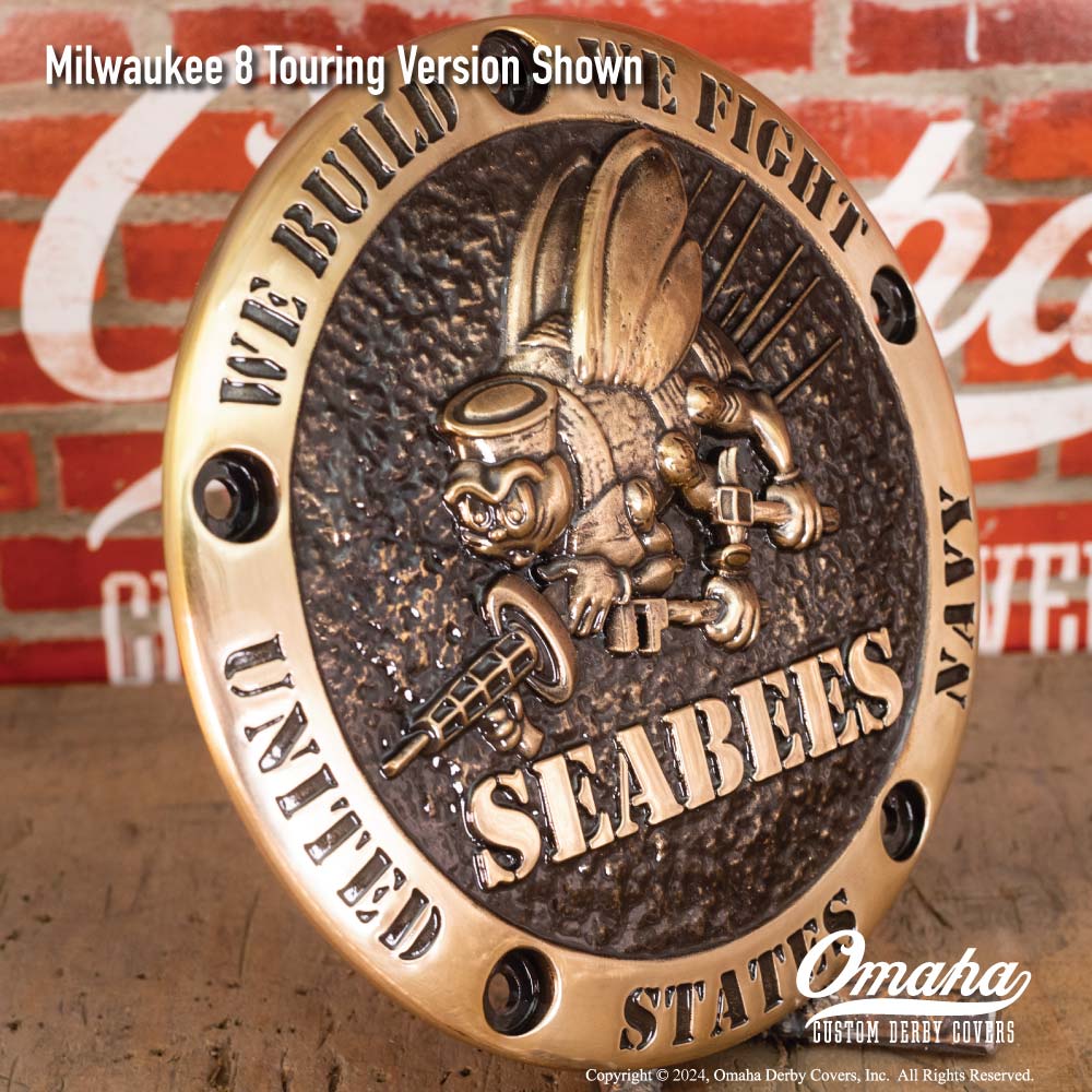 US Navy - Seabees - We Build - We Fight Custom Derby Cover - Image 2