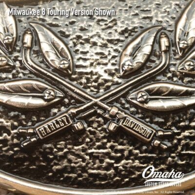 Bronze custom derby cover for Harley-Davidson motorcycle