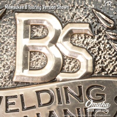Bronze custom derby cover for Harley-Davidson motorcycle