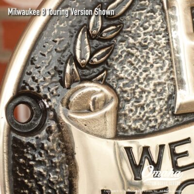 Bronze custom derby cover for Harley-Davidson motorcycle