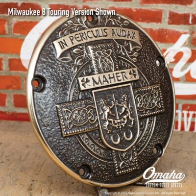 Hoka Hey Motorcycle Challenge Custom Derby Cover for Harley-Davidson Motorcycle