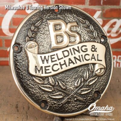 Bronze custom derby cover for Harley-Davidson motorcycle