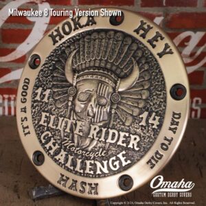 Hoka Hey Motorcycle Challenge Custom Derby Cover Hand Cast Bronze Personalized Version