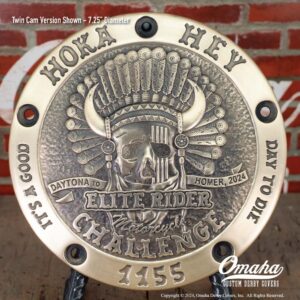 Custom Harley-Davidson Derby Cover for Hoka Hey Motorcycle Challenge