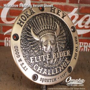 Hoka Hey Motorcycle Challenge Custom Derby Cover Hand Cast Bronze Personalized Version