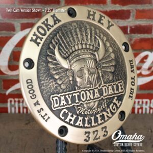 Custom Harley-Davidson Derby Cover for Hoka Hey Motorcycle Challenge
