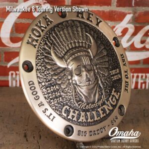 Hoka Hey Motorcycle Challenge Custom Derby Cover Hand Cast Bronze Personalized Version