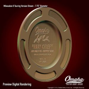 Preview digital rendering of US Navy Chief custom derby cover in cast bronze