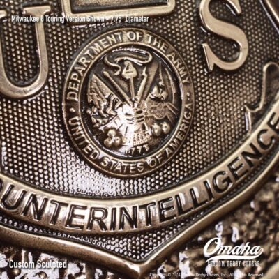 US Army Counterintelligence Custom Derby Cover for Harley-Davidson Motorcycle