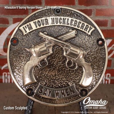 Tombstone Val Kilmer tribute custom derby cover for Harley-Davidson motorcycles.