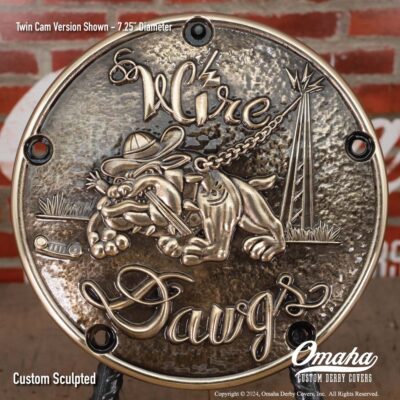 Wire Dawgs Custom Derby Cover for Harley-Davidson motorcycle