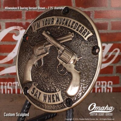 Tombstone Val Kilmer tribute custom derby cover for Harley-Davidson motorcycles.