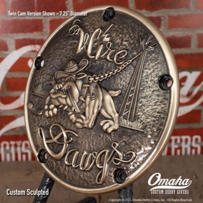 Wire Dawgs Custom Derby Cover for Harley-Davidson motorcycle