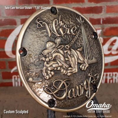 Wire Dawgs Custom Derby Cover for Harley-Davidson motorcycle