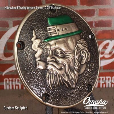 Celtic character custom derby cover for Harley-Davidson motorcycles