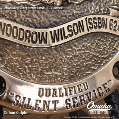 US Navy Submarine Veteran custom derby cover for Harley-Davidson motorcycles