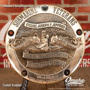 US Navy Submarine Veteran custom derby cover for Harley-Davidson motorcycles