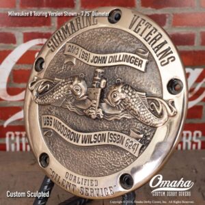 US Navy Submarine Veteran custom derby cover for Harley-Davidson motorcycles