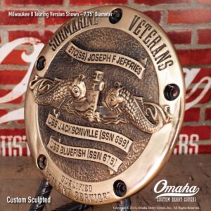 US Navy Submarine Veteran custom derby cover for Harley-Davidson motorcycles